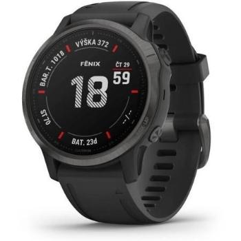 Garmin Fenix 6S Pro Sapphire (mapy/hudba) šedé/černý řemínek