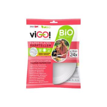 VIGO BIO papírový talíř 18cm VIGO! 24ks