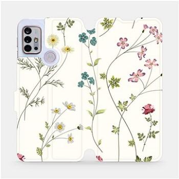 Flipové pouzdro na mobil Motorola Moto G10 - MD03S Tenké rostlinky s květy (5903516683284)