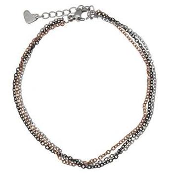 Šperky4U Trojitý dámský ocelový náramek - OPA1604
