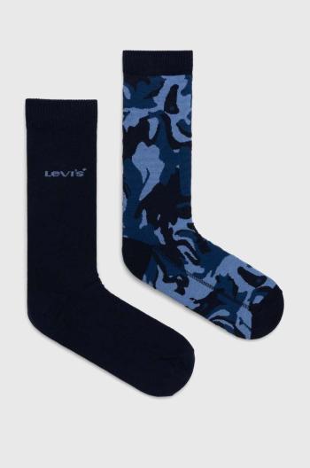 Ponožky Levi's 2-pack tmavomodrá barva