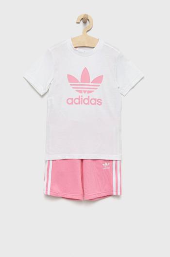 Dětská souprava adidas Originals růžová barva