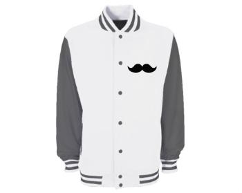 Retro sportovní bunda Baseball unisex moustache