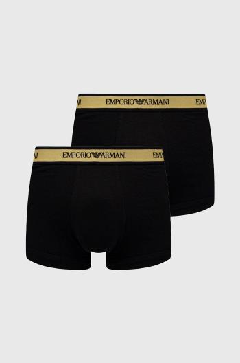 Boxerky Emporio Armani Underwear (2-pak) pánské, černá barva