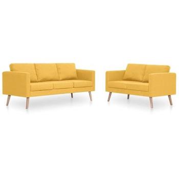 2dílná sedací souprava textilní žlutá (276856)