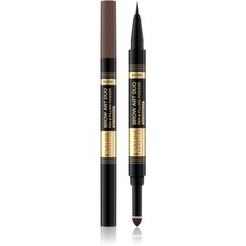 Eveline Cosmetics Brow Art Duo oboustranná tužka na obočí odstín Dark 8 g