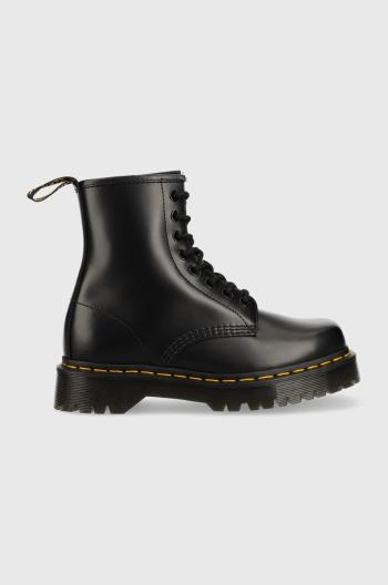 Kožené workery Dr. Martens 1460 Bex Squared dámské, černá barva, na plochém podpatku