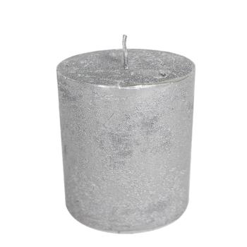 Stříbrná nevonná svíčka XL válec  - Ø 10*15cm BRKZ1015
