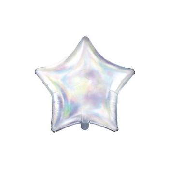Balón foliový 45 cm hvězda opalizující / duhová - unicorn / jednorožec (5902230720329)