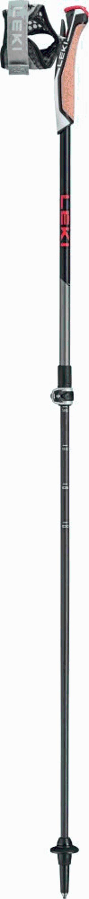 Leki Poles Instructor Lite, dark anthracite-silvergray-bright red, 100 - 125 cm