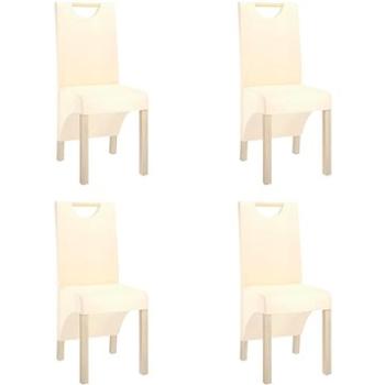 Jídelní židle 4 ks krémové textil, 3080204 (3080204)