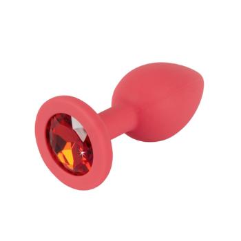 Silikonový anální kolík Jewel Red Plug small