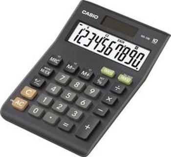 Casio MS-10B stolní kalkulačka černá Displej (počet míst): 10 solární napájení, na baterii (š x v x h) 103 x 29 x 147 mm