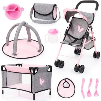 Bayer Design Golfový kočárek Buggy set růžová/šedá