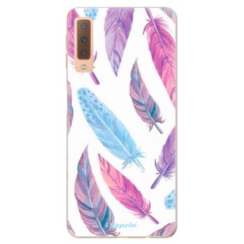 Odolné silikonové pouzdro iSaprio - Feather Pattern 10 - Samsung Galaxy A7 (2018)