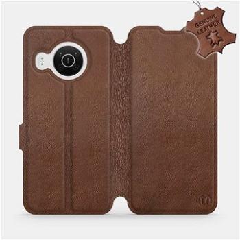 Kožené flip pouzdro na mobil Nokia X20 - Hnědé -  Brown Leather (5903516741205)