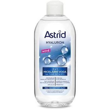 ASTRID Hyaluron Micelární voda 3v1 na tvář, oči a rty 400 ml (8592297009092)