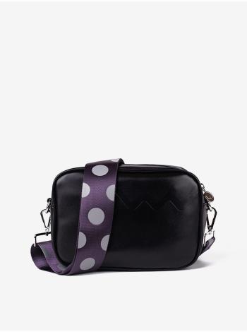 Fialovo-černá dámská malá vzorovaná crossbody kabelka VUCH Stanly