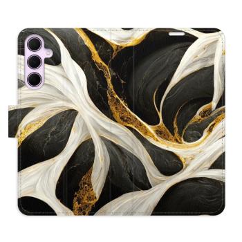 Flipové pouzdro iSaprio - BlackGold Marble - Samsung Galaxy A35 5G