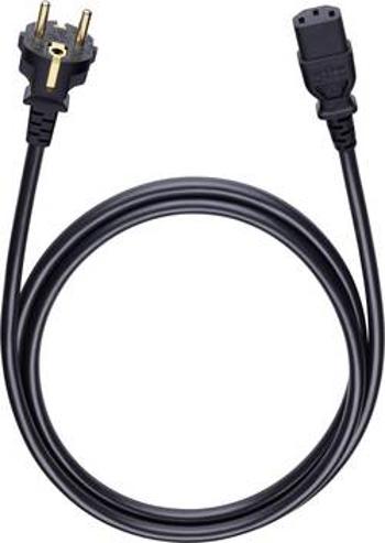 Napájecí kabel Oehlbach 17040, [1x zástrčka s ochranným kontaktem - 1x IEC C13 zásuvka 10 A], 1.50 m, černá