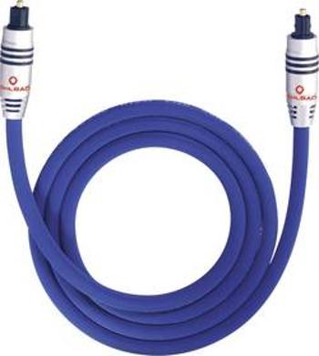 Toslink digitální audio kabel Oehlbach 1381, [1x Toslink zástrčka (ODT) - 1x Toslink zástrčka (ODT)], 1.00 m, modrá