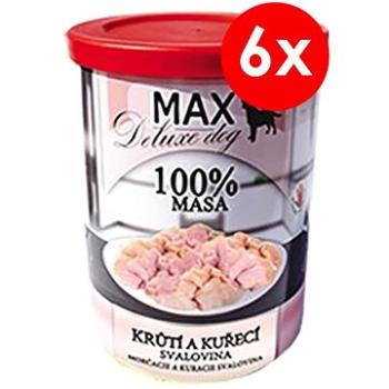 MAX deluxe krůtí a kuřecí svalovina 400 g, 6 ks (8594025082766)