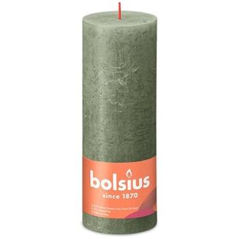 BOLSIUS rustikální sloupová zelená oliva 190 × 68 mm (8717847146755)