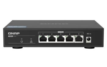 QNAP QSW-1105-5T 5 port 2.5Gbps auto negotiation 2.5G/1G/100M unmanaged switch, QSW-1105-5T