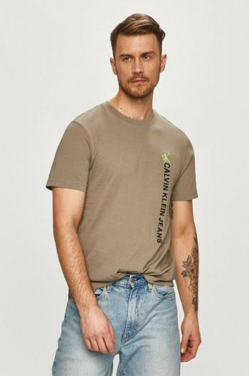 Calvin Klein pánské béžové triko - L (PBU)