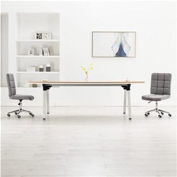 Jídelní židle 2 ks světle šedé textil (283579)