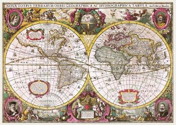 TREFL Puzzle Historická mapa světa r. 1630, 2000 dílků