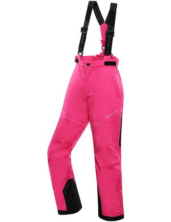 Dětské lyžařské kalhoty s membránou ptx ALPINE PRO OSAGO pink glo vel. 92-98