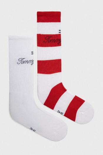 Ponožky Tommy Jeans 2-pack červená barva, 701227797