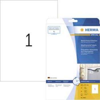 Herma 4866 etikety 210 x 297 mm fólie bílá 10 ks permanentní univerzální etikety, etikety odolné proti vlivům počasí