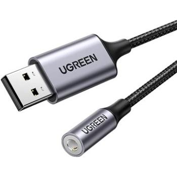 UGREEN USB 2.0 to 3.5mm Audio Adapter Aluminum Alloy 25cm (Dark Gray) (30757)