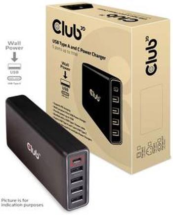 USB nabíjecí stanice club3D CAC-1903EU, černá