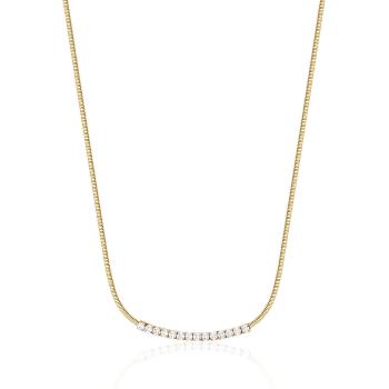 Brosway Jemný pozlacený náhrdelník s čirými krystaly Desideri BEIN007