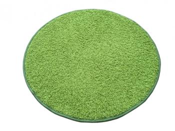 Vopi koberce Kusový kulatý koberec Color shaggy zelený - 100x100 (průměr) kruh cm Zelená