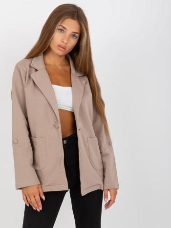 TMAVĚ BÉŽOVÉ LEŽÉRNÍ SAKO RV-MA-8071.19P-DARK BEIGE Velikost: S