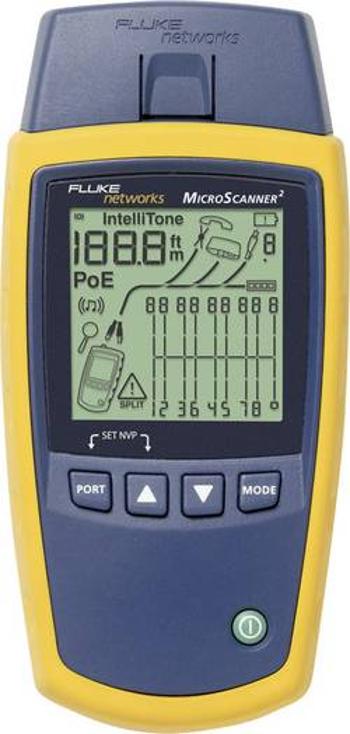 Tester pro instalaci zvukových, datových a video kabelů Fluke Networks MS2-100 Microscanner2