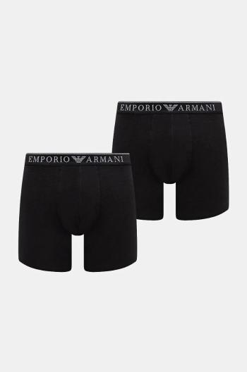 Boxerky Emporio Armani Underwear 2-pack pánské, černá barva, 111912 4F720