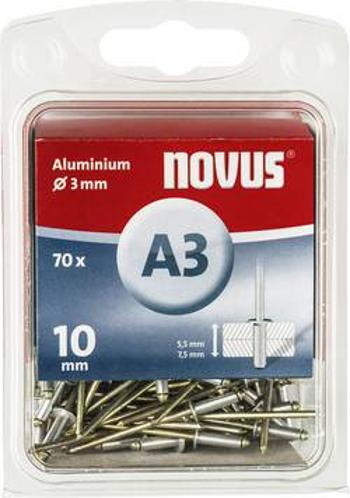 Novus Slepé nýty a 3 x 10 mm, hliník 70 KS 10 mm 70 ks