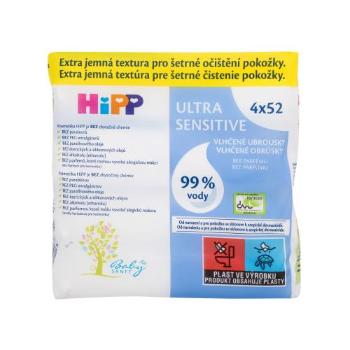 Hipp Babysanft Ultra Sensitive Wet Wipes 4x52 ks čisticí ubrousky pro děti na citlivou a podrážděnou pleť