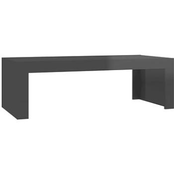 SHUMEE Konferenční stolek šedý vysoký lesk 110 × 50 × 35 cm dřevotříska, 808566 (808566)