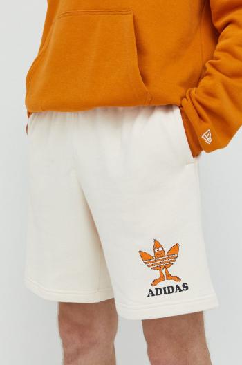 Bavlněné šortky adidas Originals pánské, béžová barva