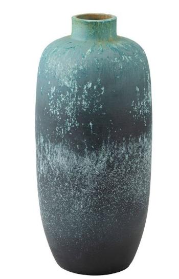 Azurová keramická dekorační váza Vintage - Ø 33*72cm 98541
