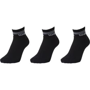 Wilson 3PP MENS QUARTER Pánské ponožky, černá, velikost 39-42