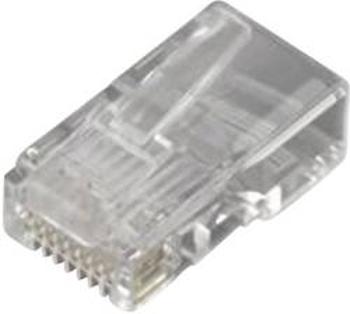 Zástrčka, rovná MH Connectors 6510-0104-01, RJ45 MHRJ458P8CR, počet pólů: 8P8C, transparentní, 1 ks