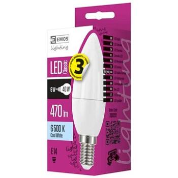 EMOS LED žárovka Classic Candle 5W E14 studená bílá (1525731100)