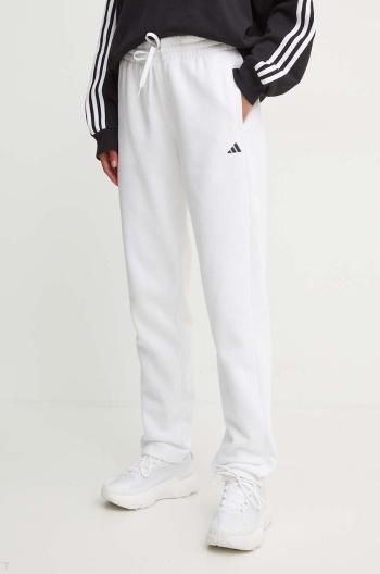 Tepláky adidas Essentials bílá barva, hladké, IW8182